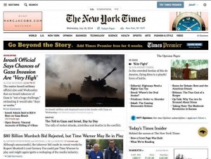 Capa do NYT falando sobre o documentário Kite Fight.